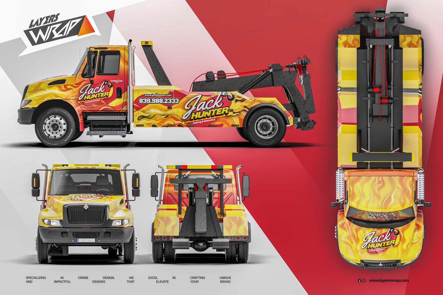 Layers Wrap Tow Truck Wrap Design One