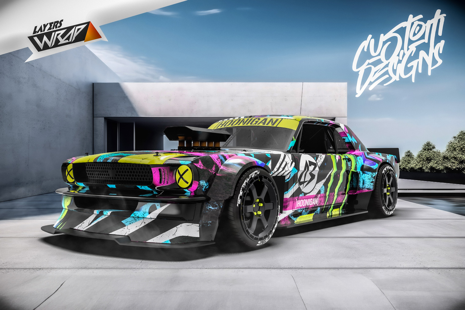 Unveiling the Hoonigan Ford Mustang Inspired Concept by Layers Wrap | Layers Wrap