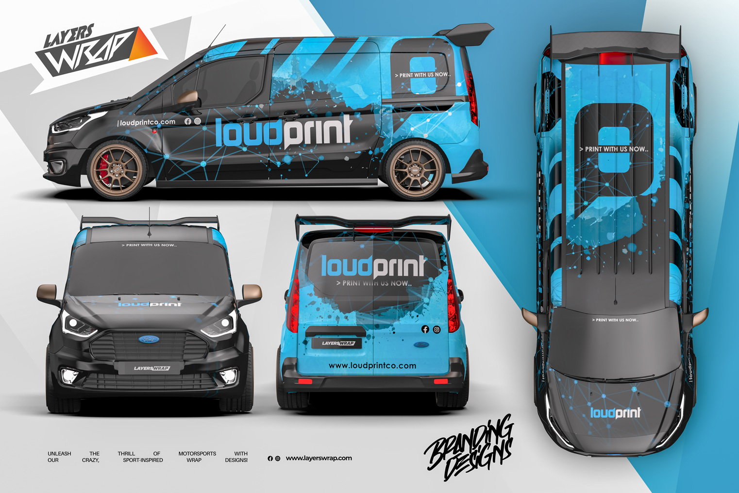 Layers Wrap Ford Transit Connect Branding