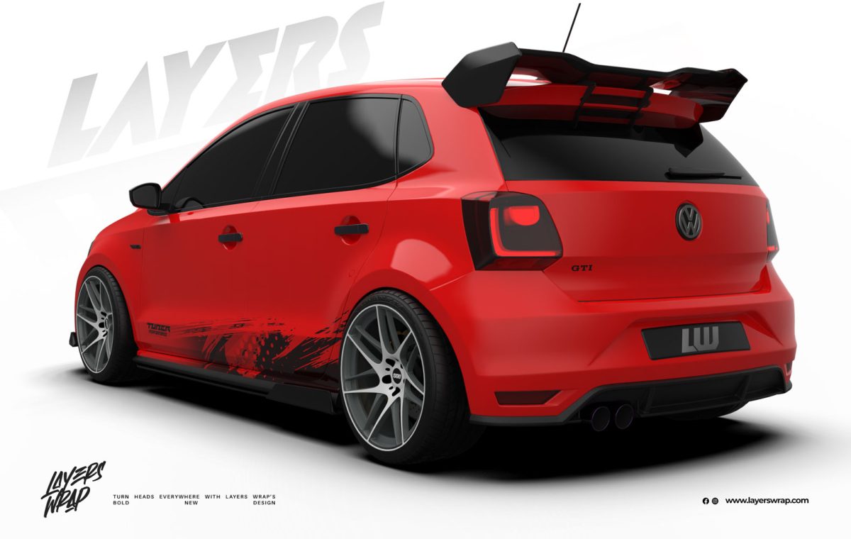 Volkswagen Polo Decal - Crimson Flow