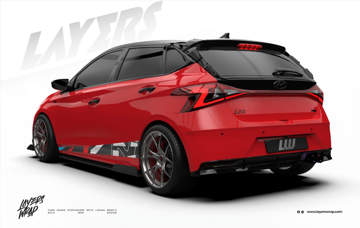 Hyundai i20 Decal - N-Phase Redline