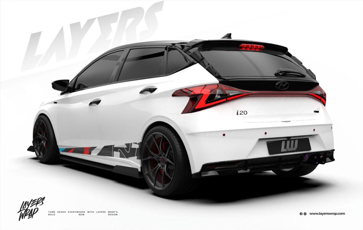 Hyundai i20 Decal - N-Phase White
