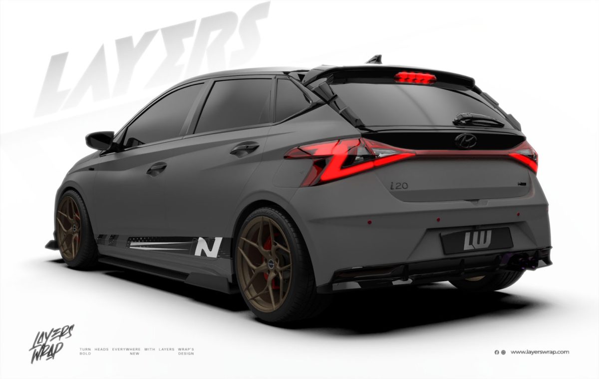 Hyundai i20 Decal - Aero Line Grey