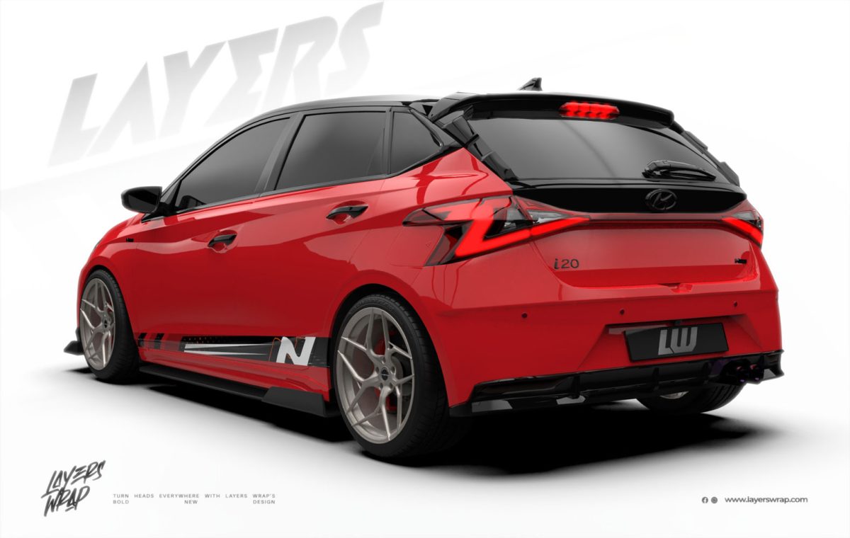 Hyundai i20 Decal - Aero Line Red