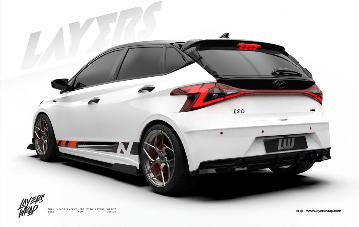 Hyundai i20 Decal - Aero Line Orange