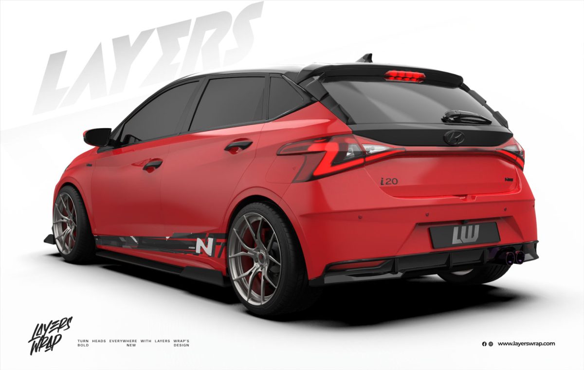 Hyundai i20 Decal - N-Red