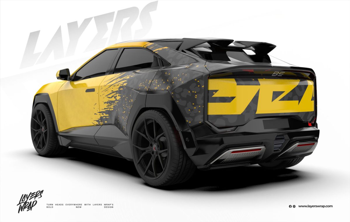 Mahindra BE6 Full Wrap Kit - Iron-line Yellow