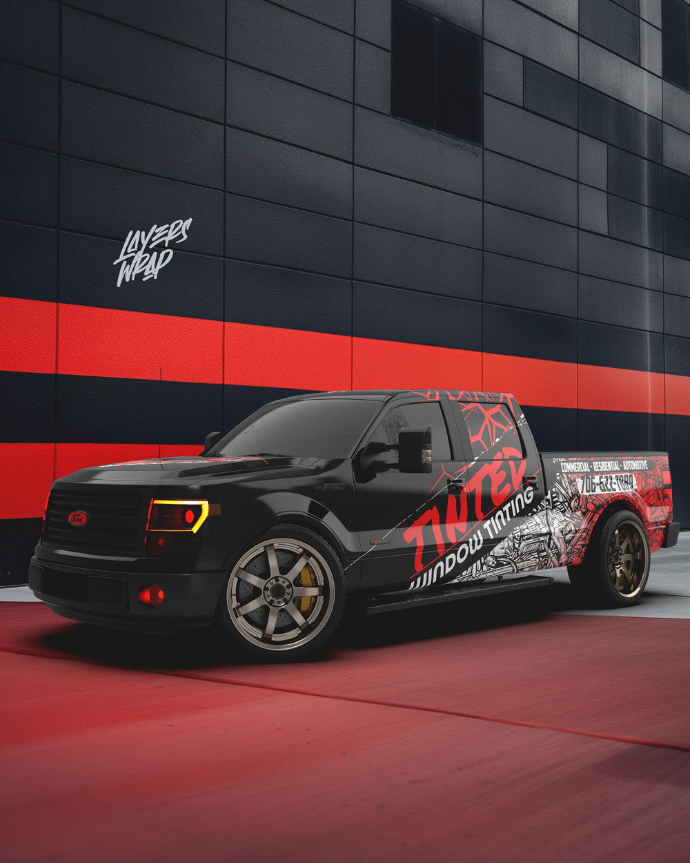 F-150 Wrap design by Layers Wrap Studio