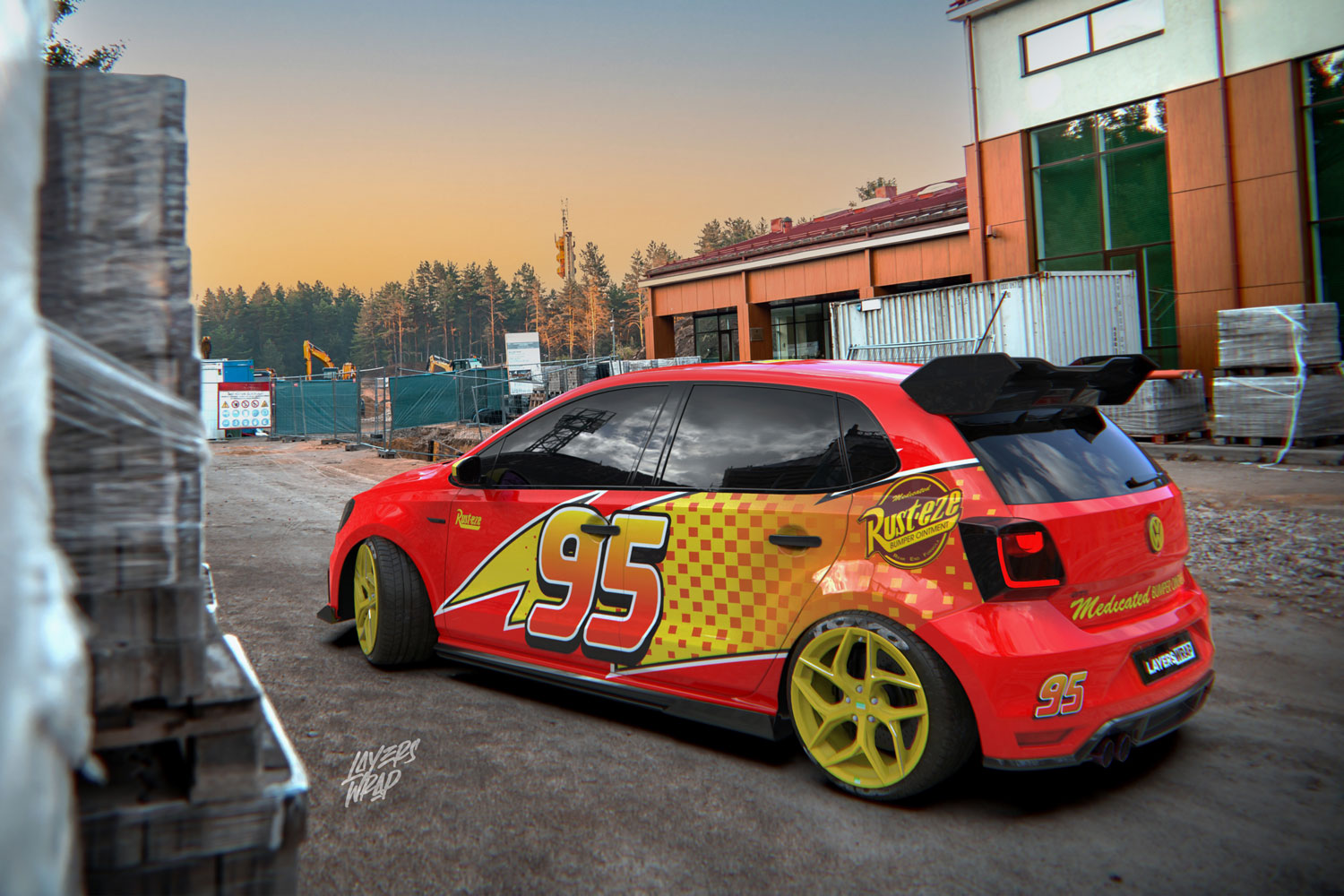 Volkswagen Polo Partial Wrap by Layers Wrap