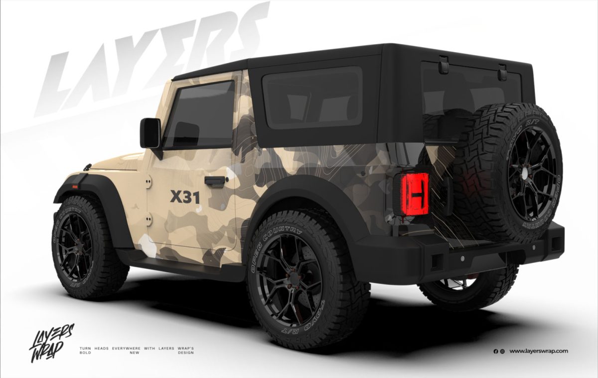 Mahindra Thar Full Wrap Kit – Terra Camo Design