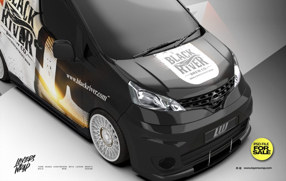 Nissan NV200 – Black River Brewing Co. Branding Wrap (PSD FILE DOWNLOAD)