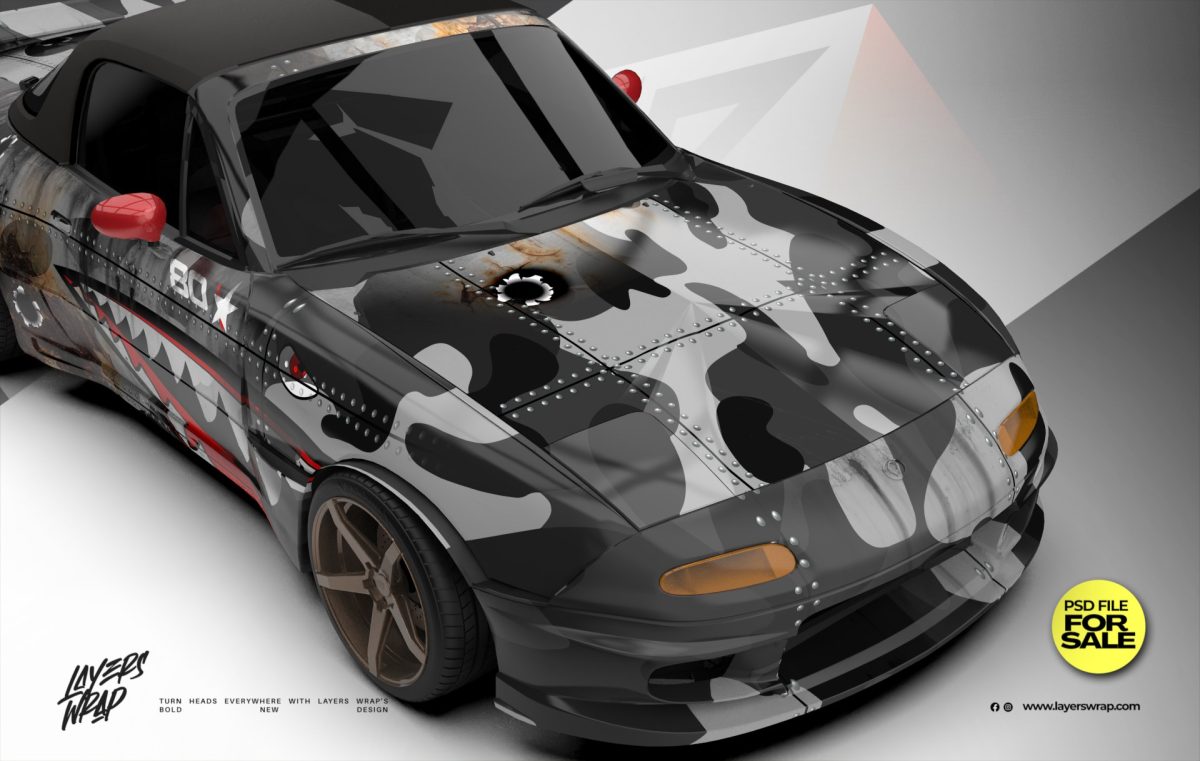 Mazda Miata ( M X - 5 ) – Warhawk Shark Livery (PSD FILE DOWNLOAD)
