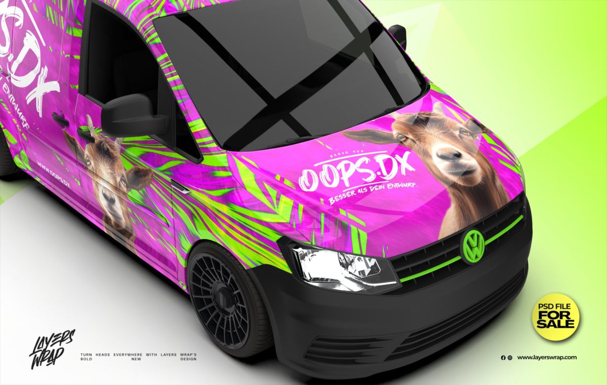Volkswagen Caddy – OOPS.DX Branding Concept (PSD FILE DOWNLOAD)