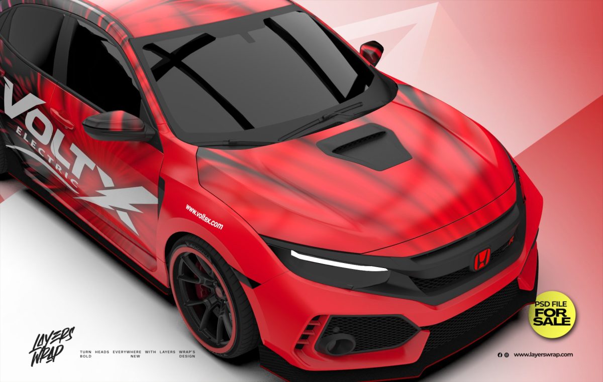 Honda Civic – Voltx Surge Signature Wrap (PSD FILE DOWNLOAD)
