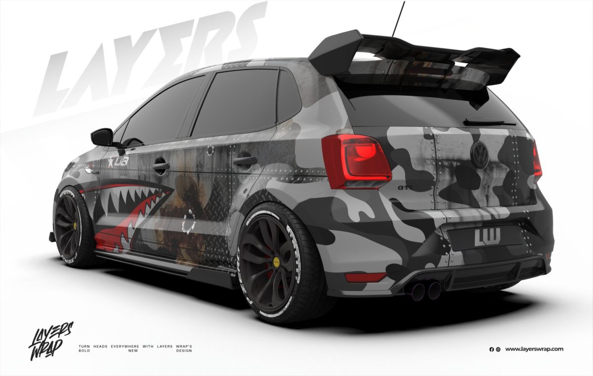 Volkswagen Polo Full Wrap Kit – Warhawk Shark Livery