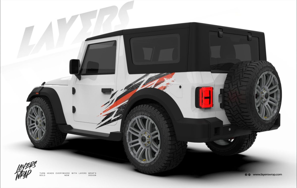 Mahindra Thar Partial Kit - Razor Drift Decal Kit