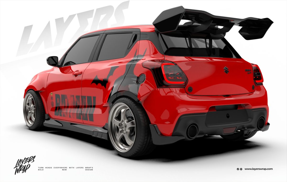 Suzuki Swift Partial Wrap Kit - Gotham Phantom