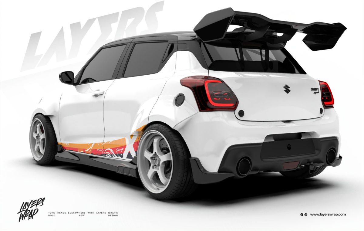 Suzuki Swift Partial Wrap Kit - Sunset Runner