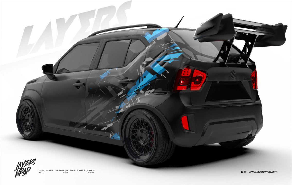 Suzuki Ignis Partial Wrap Kit - Neon Strike