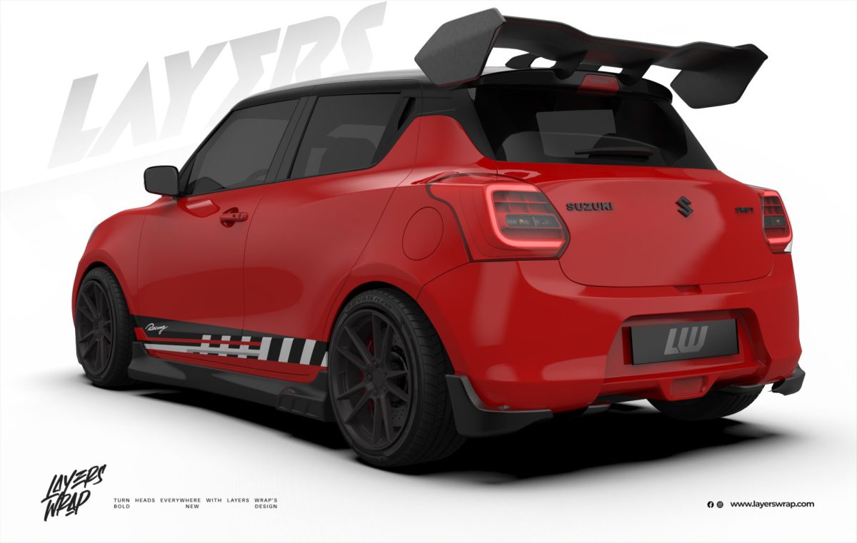 Suzuki Swift Partial Wrap Kit - Circuit Runner – Red Edition