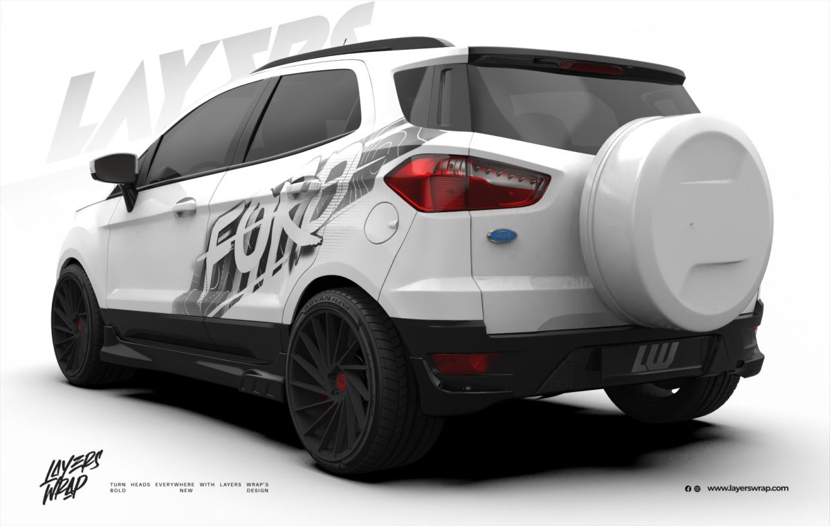 Ford Ecosport Partial Wrap Kit - Fox Strike