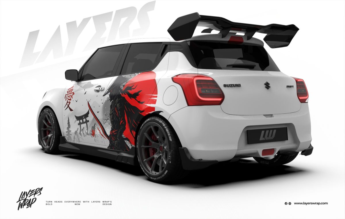 Suzuki Swift Partial Wrap Kit - Samurai Inferno
