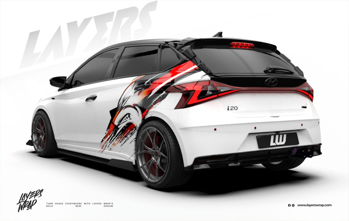 Hyundai i20 Partial Kit - Red Stripe Wolf