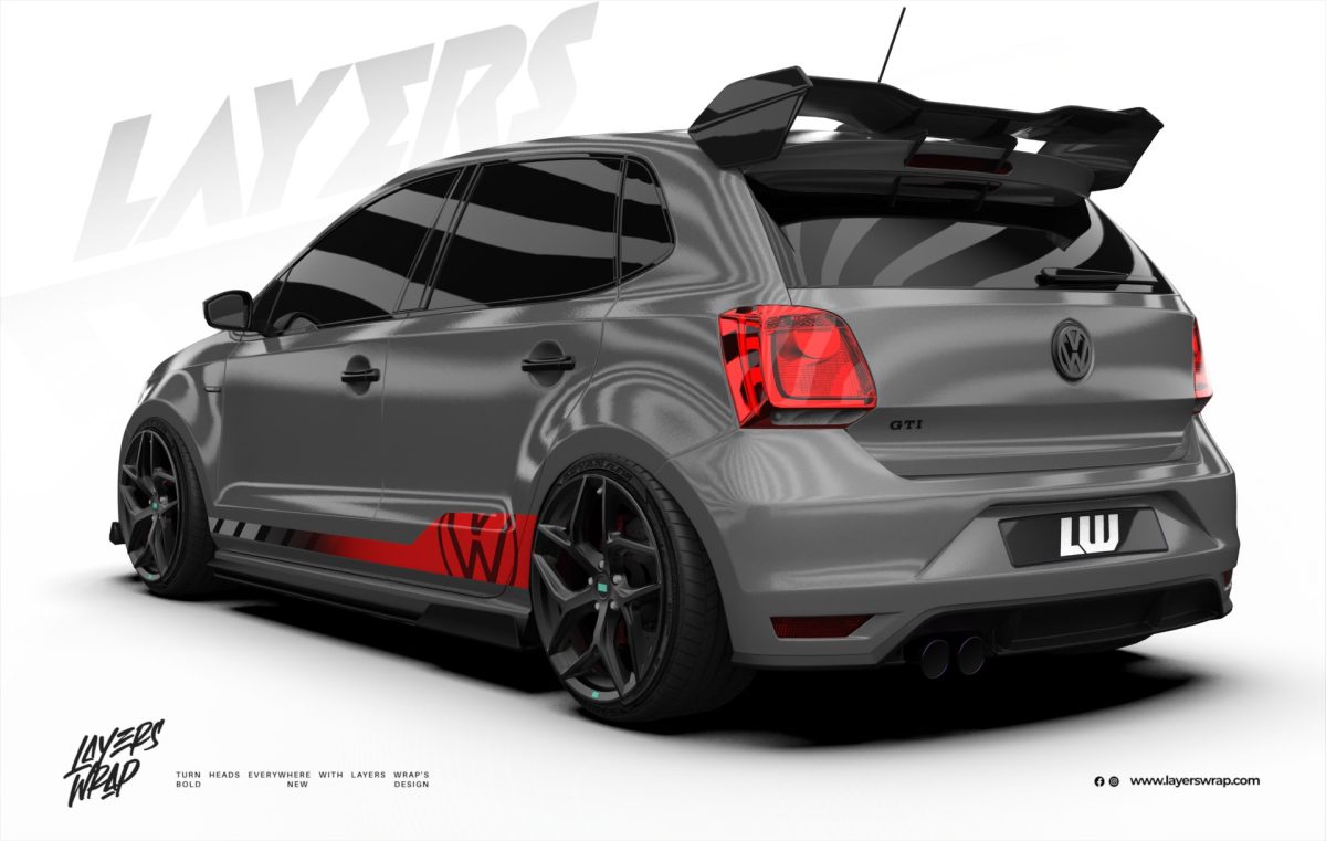 Volkswagen Polo Decal - Steel Red Line