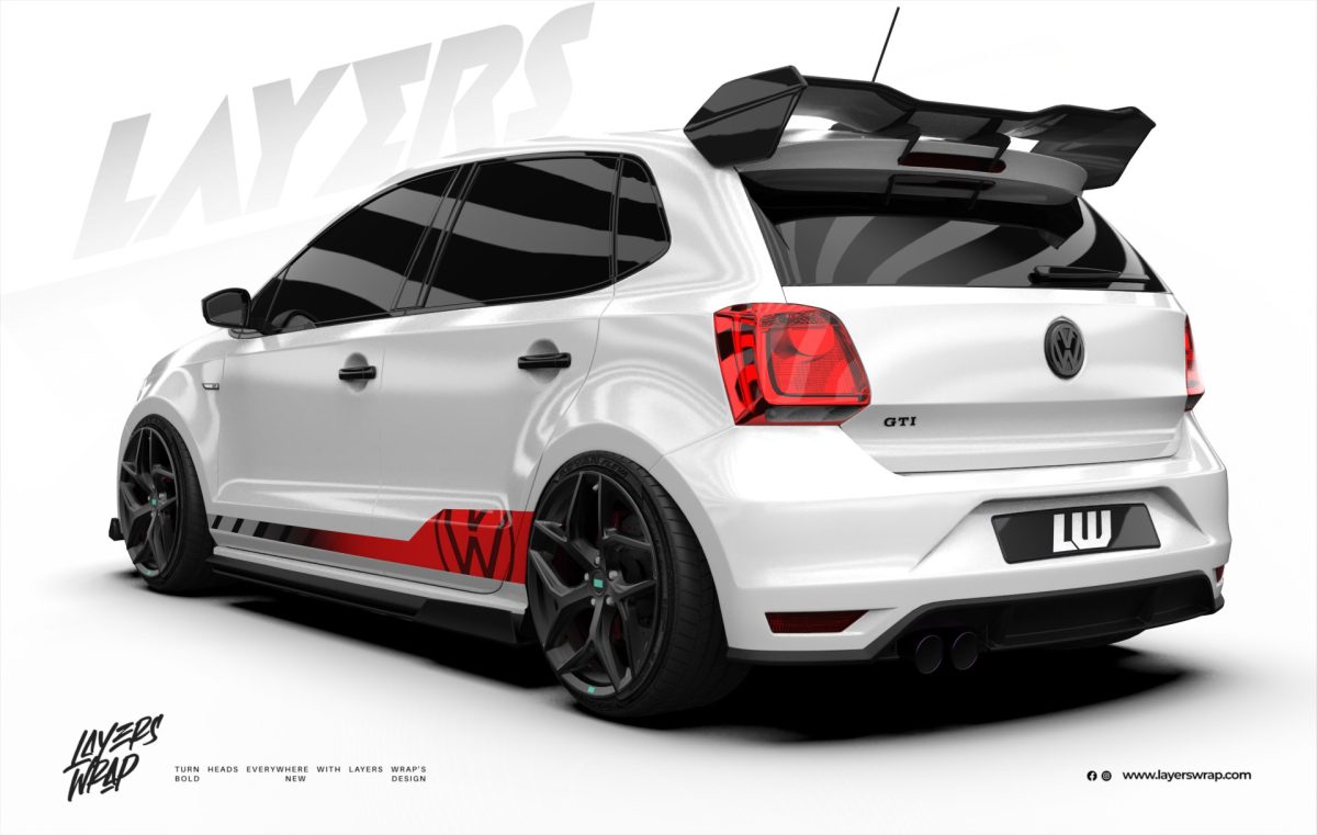 Volkswagen Polo Decal - Red line